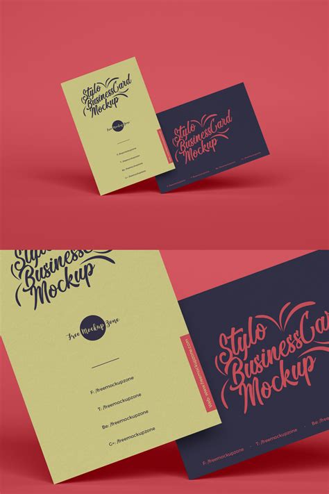 Free Stylish Brand Business Card Mockup Design Dribbble Graphics