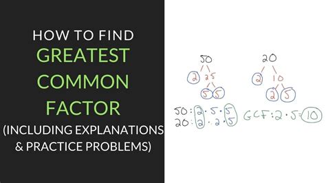 How To Find The Greatest Common Factor Using Factor Trees 6th Grade