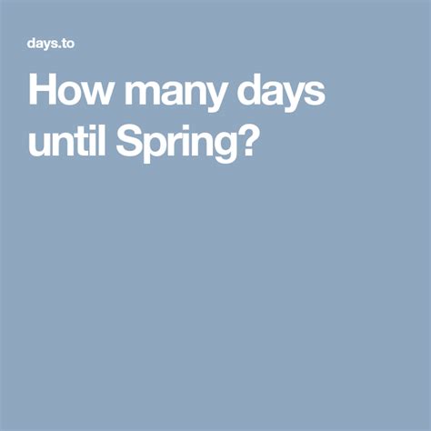 Daniel joseph, a resident of the united states, created this website for people that needed to know how many days remaining until their favorite holiday or event. How many days until Spring? | Days until easter, How many ...