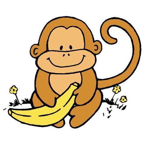 Monkey With Banana Clipart Clipground