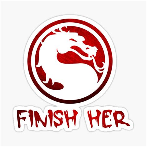 Finish Her Mortal Kombat Sticker For Sale By Mydesignrox Redbubble