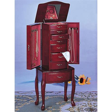 Check out our mahogany armoire selection for the very best in unique or custom did you scroll all this way to get facts about mahogany armoire? Rich Mahogany Jewelry Armoire Coaster Furniture ...