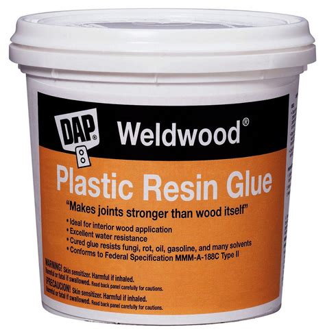 Dap 00204 Weld Wood Plastic Resin Glue 45 Lb Pail Tan Powder