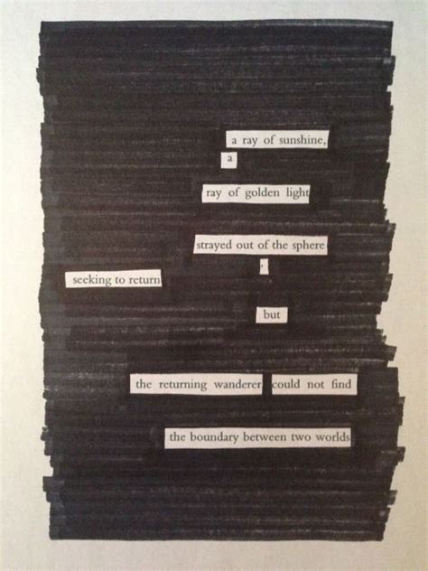 Blackout Poem Poetry Text Blackout Poems Blackout Poetry