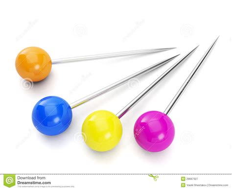 Group Of Colorful Pins Stock Illustration Illustration Of Background