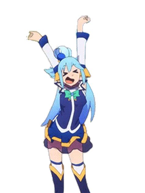 Blue Haired Anime Girl Dancing 