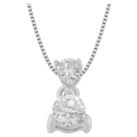 72 Carat Diamond Round Brilliant Cut White Gold Slide Pendant Necklace For Sale At 1stdibs
