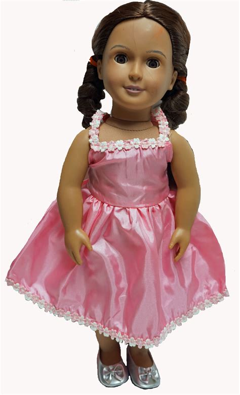 doll clothes superstore pink darling dress fits 18 inch girl dolls like american girl walmart
