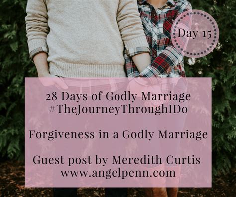 Forgiveness In A Godly Marriage Helps It To Thrive