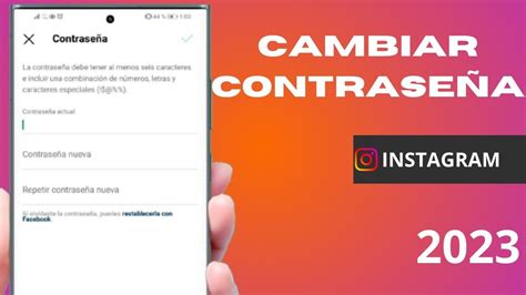 Cómo CAMBIAR la CONTRASEÑA de Instagram 2024 Desde el Celular YouTube