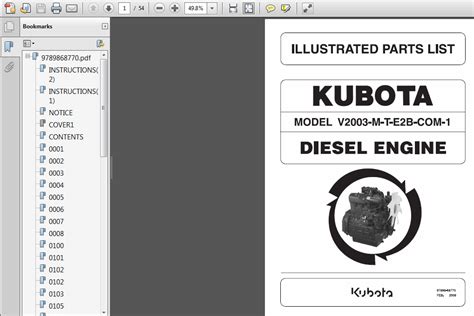 Kubota Engines Parts Catalog
