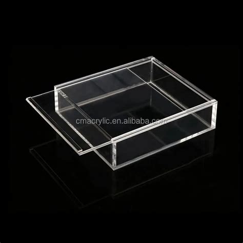 High Transparent Small Plexiglass Box With Sliding Lid Buy Plexiglass