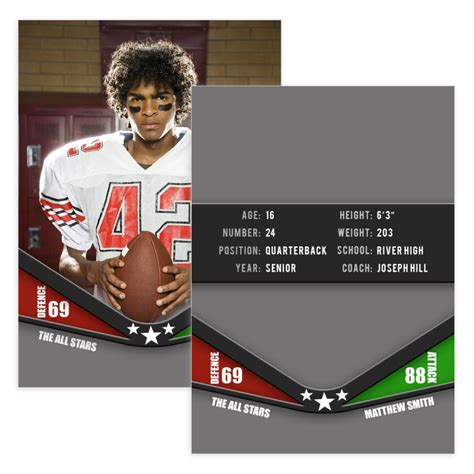 Football card may refer to trading cards related with diverse forms of team sport football, such as: Football Trader Card Template for Photographers - Mockaroon