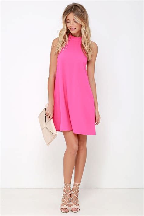 i need a hero hot pink halter dress
