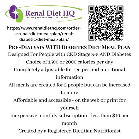 Renal Diabetic Diet Meal Plan Renal Diet Menu Headquarters