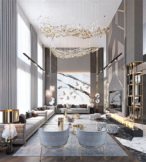 R I C H On Behance Luxury Apartments Interior Living Room Design