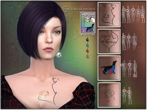 The Sims Resource Hunter Face Tattoo N01
