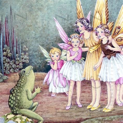 Fairies Singing With Frogs Printable Art Ida Rentoul Vintage Etsy