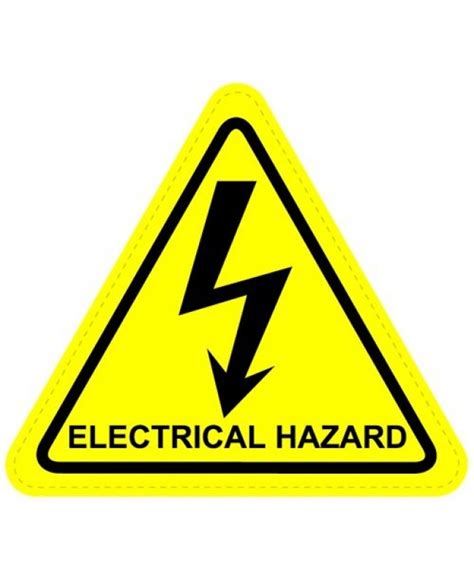 Electrical Hazard Warning Sign Sticker
