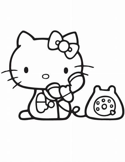 Coloring Telefone Colorir Hello Desenho Kitty Phone