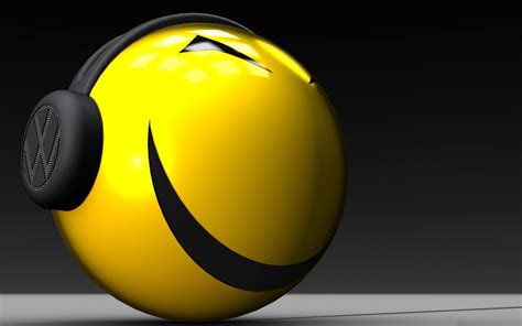 Smiley With Headphones Wallpapers High Quality Download Free