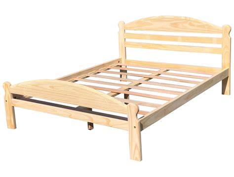 Arizona Full Xl Bed Solid Pine Wooden Bed Unfinished With Suitable For
