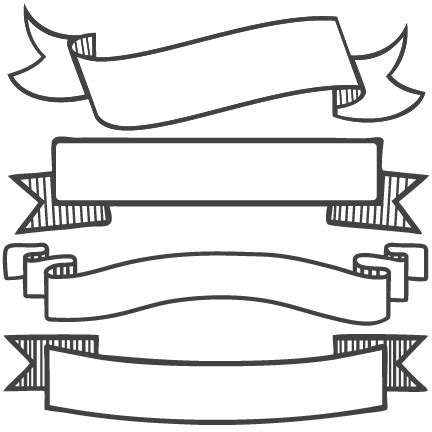 Banner Set SVG scrapbook banners svg cut filesbanners svg files free