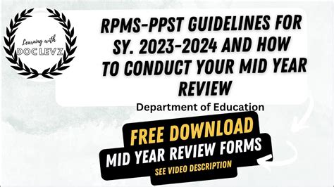 Download Rpms Ppst Guidelines For Sy 2023 2024 Adn How To Conduct Mid