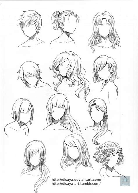 Manga Hair Reference Sheet 1 20130112 By Styrbjornandersson On