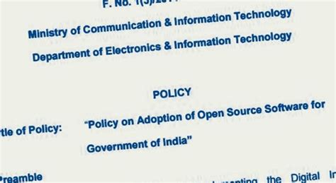 open source software  mandatory  govt offices