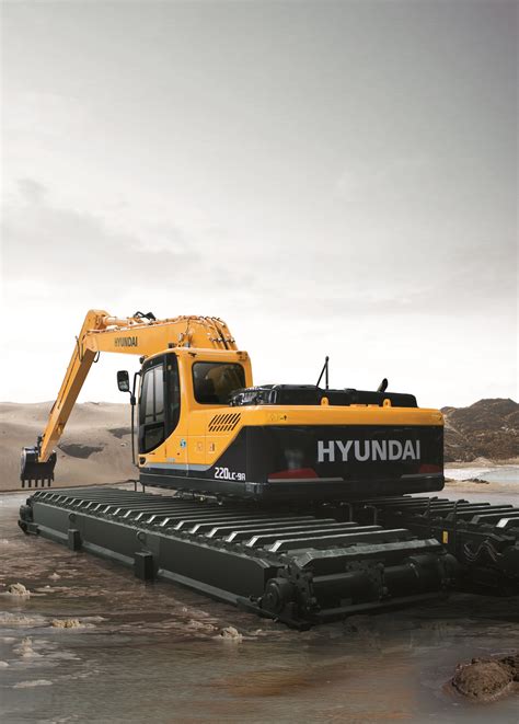 Hyundai Amphibious Excavator Concrete Construction Magazine Heavy