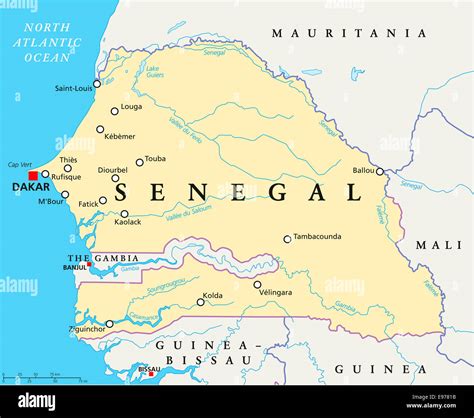 Senegal Map Stockfotos Und Bilder Kaufen Alamy