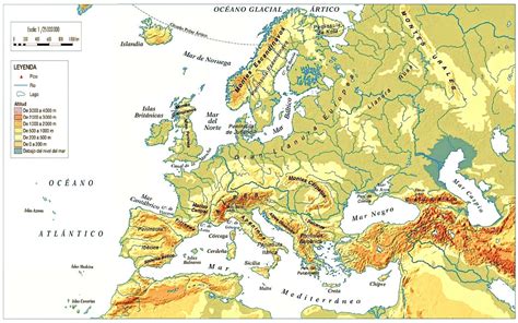 Mapa De Europa F Sico Im Genes Mapas Del Continente Europeo