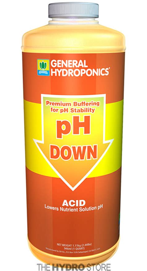 Using gh down and it only good till the morning. General Hydroponics pH Down 32 oz / 1 Quart -buffer gh ...