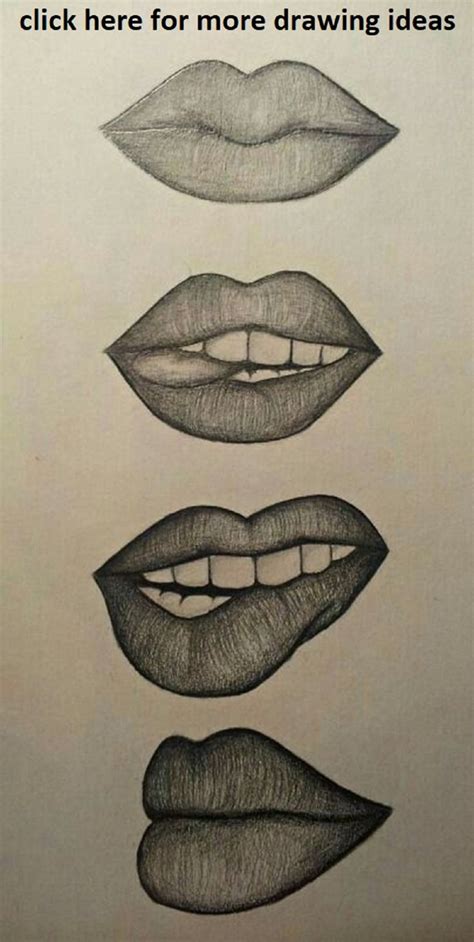 Pin 50 Cool And Easy Things To Draw When Bored Lip Drawing Art