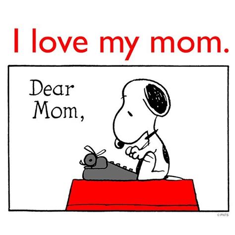 Mom I Miss You I Love Mom Mom And Dad Peanuts Cartoon Peanuts