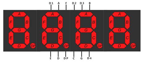 Learn How A 4 Digit 7 Segment Led Display Works And How To Control It