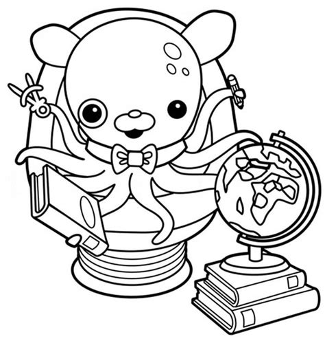 Free printable coloring drawing pages for everyone. Awesome Professor Inkling Octopus From The Octonauts ...
