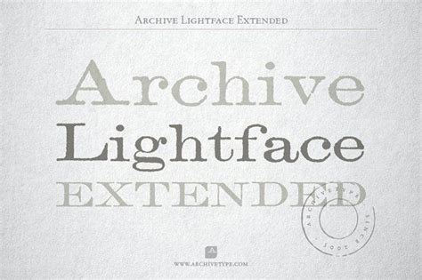 Archive Lightface Extended Lettering Fonts Lower Case Letters
