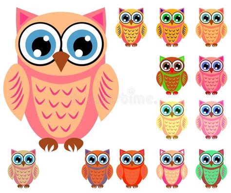 Color Owls Clip Art Stock Illustrations 278 Color Owls Clip Art Stock