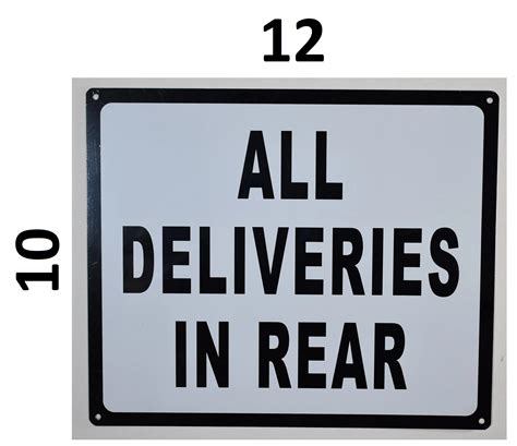 Hpd Sign All Deliveries In Rear Sign Hpd Aluminum Signs 10x12 Hpd Signs The Official Store
