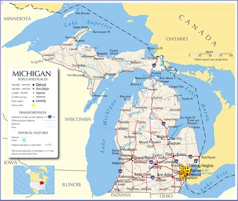 Lower Michigan Map With Cities Quotes