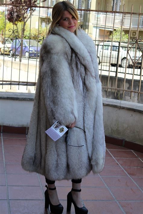 Blue Fox Fur Coat Fuchsjacke Pelz Mantel Fourrure Renard Pelliccia Volpe Mexa Ebay Fur Coat