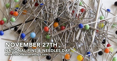 National Pins And Needles Day