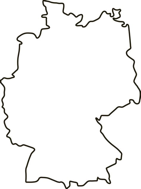 Map Of Germany Outline Map Illustration Free Vector 