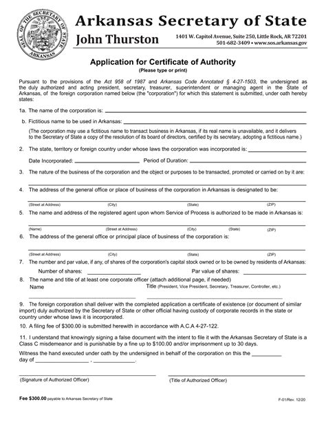 Arkansas Foreign Corporation Registration Get An Arkansas Certificate