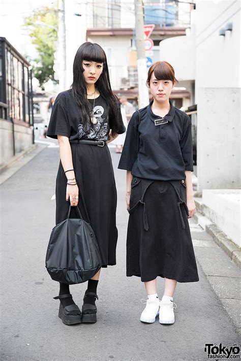 Harajuku Girls In All Black Fashion Tokyo Fashion