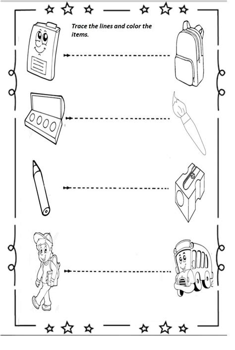 Free Printable Back To School Worksheet For Preschoolers Crafts And