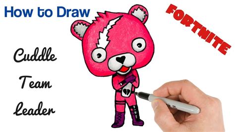 How To Draw Cuddle Team Leader Fortnite Battle Royale Art Tutorial