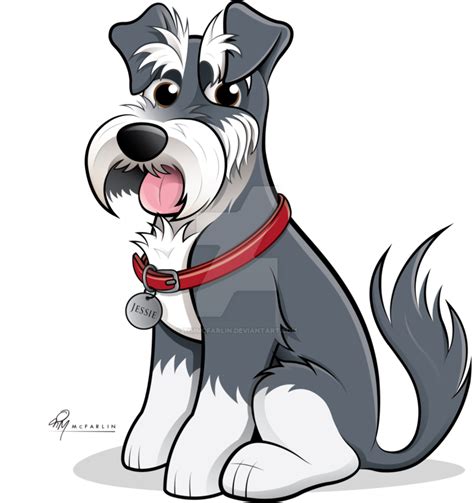 Finished Coloured Schnauzer Caricature I Am Quite Pleased With The Way